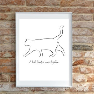 Cat Remembrance Art Print: Sympathy Gift, Pet Loss (Digital Download)