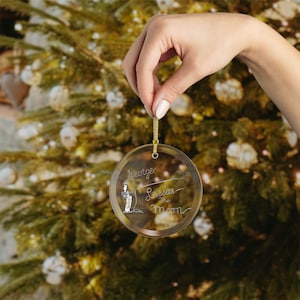 Glass Ornament, George Lassos the Moon Christmas Ornament, It&#39;s a Wonderful Life, Holiday Decor, Xmas Decoration, Movie Quote Decoration