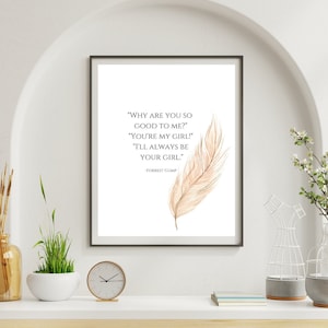 I&#39;ll Always be Your Girl-Forrest Gump Quote, movie quote poster