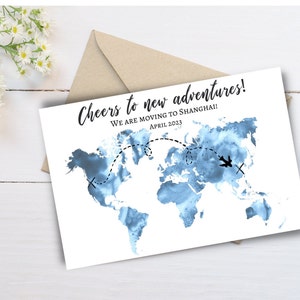 Annonce de déménagement international, Publication sur les réseaux sociaux, Nouvelle adresse, Nous avons déménagé, TÉLÉCHARGEMENT IMMÉDIAT, Home sweet home
