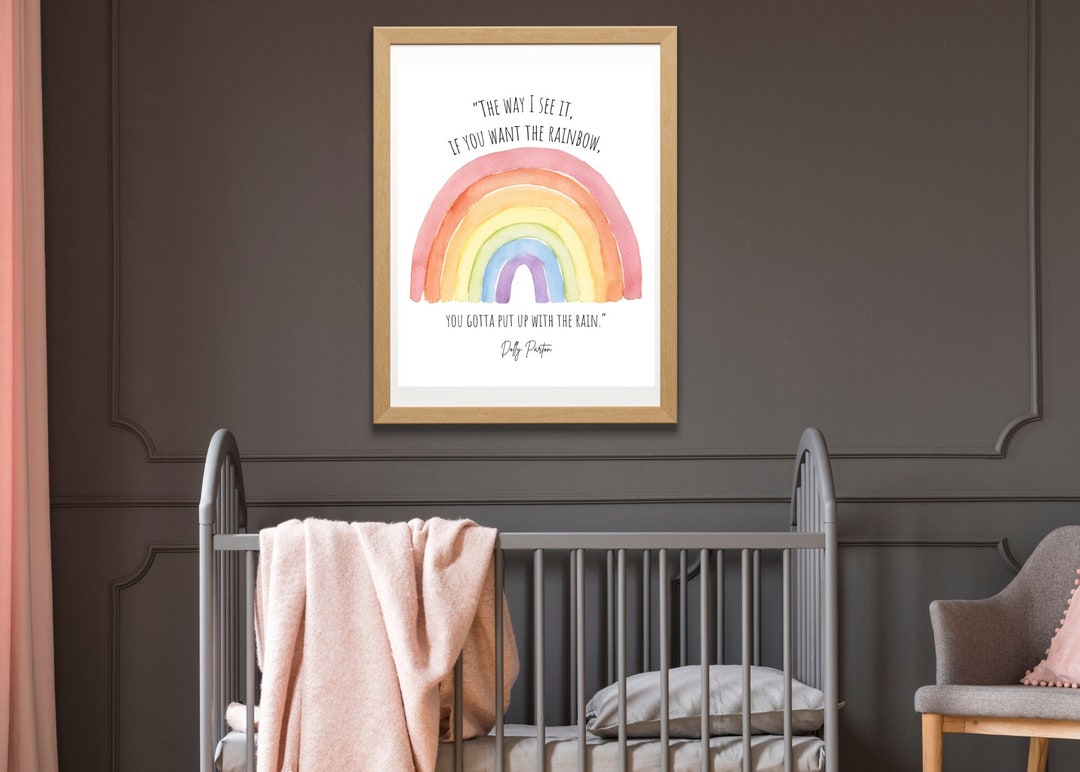 Dolly Parton Quote Print: Rainbow Wall Art (digital Download) - Etsy