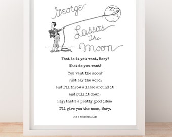 It's A Life Print: George Lasso Moon Quote