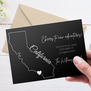 Zustand Umzugsmitteilung, neues Zuhause Postkarte, neue Adresse, Wir sind umgezogen, INSTANT DOWNLOAD, Home sweet home