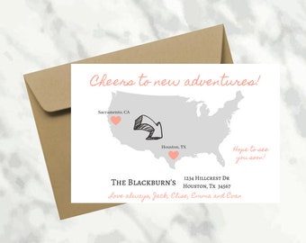 New Home Moving Announcement Postcard (Instant Download)