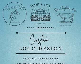 Custom Logo Design for Small Business | Modern Minimal Branding Kit | Etsy Shop Logo | Custom Business Logo Package