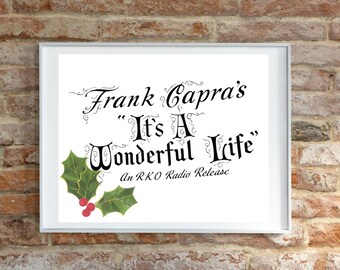 Digital Downlaod- It's A Wonderful Life Opening Credits George Bailey Lassos the Moon Instant Download