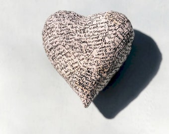 Scribble Scrap Paper Mache Heart Paperweight