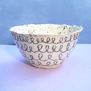 Scribbles Paper Mache Bowl