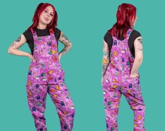 Happiness Enchanters x Run & Fly Word Spells Stretch Twill Dungarees
