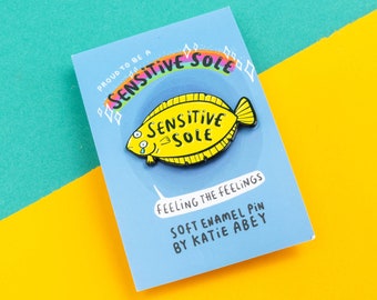 Sensitive Soul Sole - Punny Pin  - Soft Enamel Pin  - Katie Abey - Empath