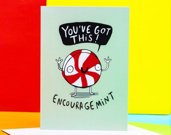 EncourageMINT A6 Card - Greeting Card - Well Done - Good Luck - New Job - Congratulations - Katie Abey