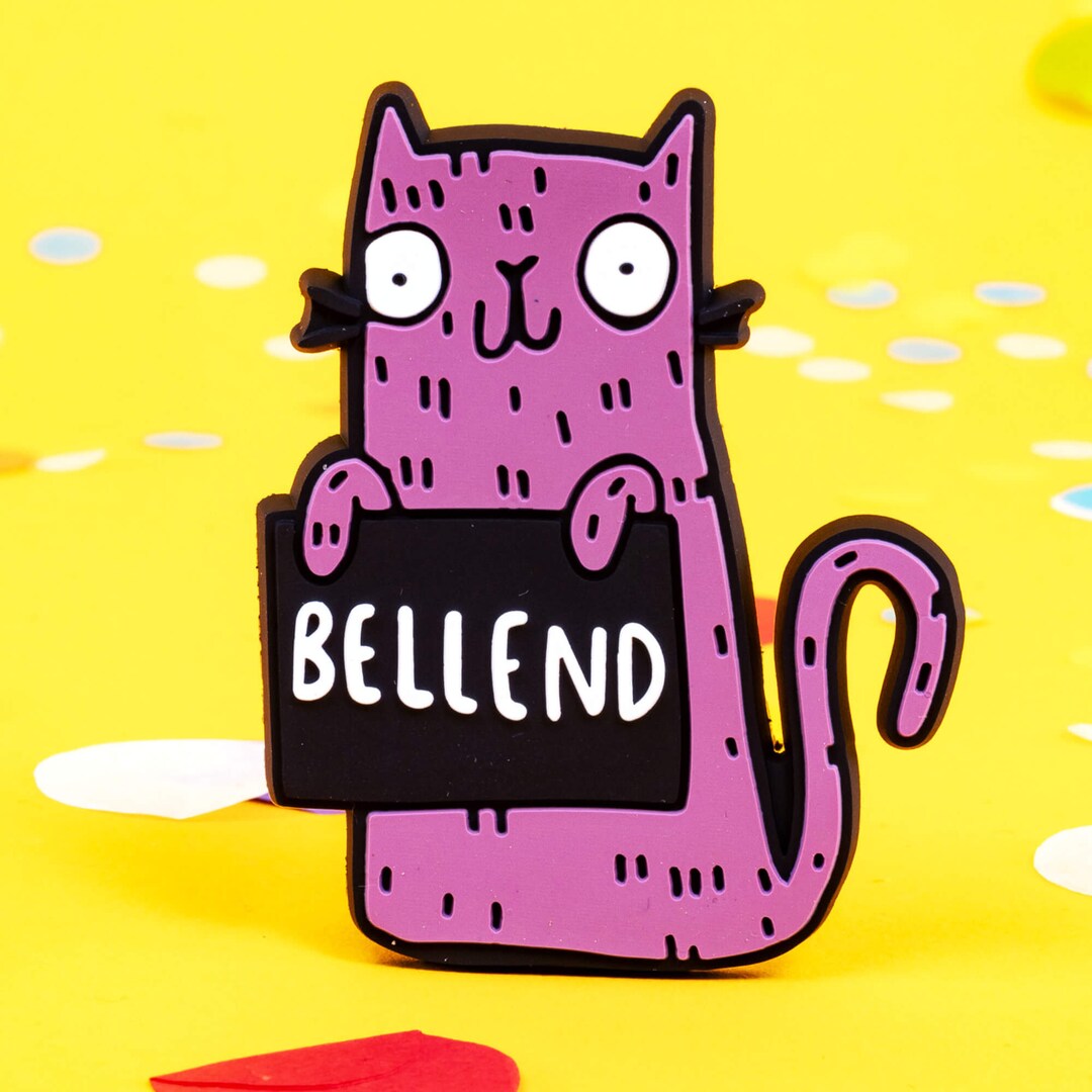 Bellend Rude Rainbow Cat Fridge Magnet - Offensive Swear Gift - Etsy