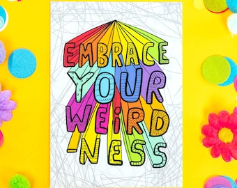 Embrace Your Weirdness A6 Postcard - Motivational Postcard - Katie Abey