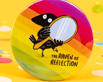 Raven Pocket Mirror - 76mm - Katie Abey