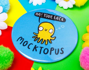 Octopus Pocket Mirror - 76mm - Mocktopus - Ha your face - Katie Abey