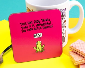 Tiny Frog Coaster - Rest gift - Self Care Gift - Katie Abey