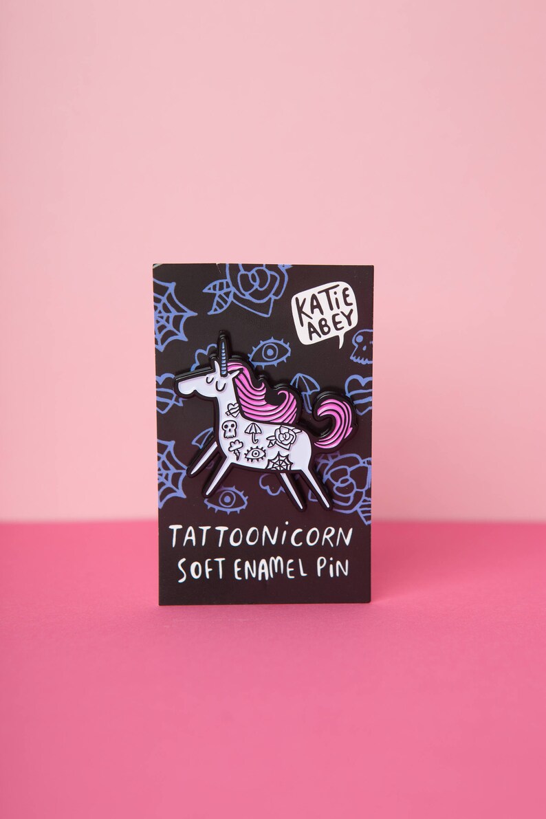 Unicorn Pin  Tattoo Pin  Soft Enamel Pin  Tattoonicorn  image 3