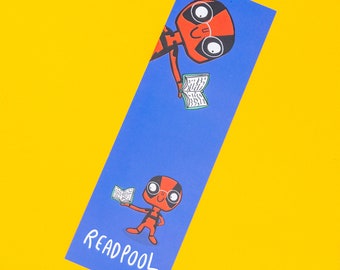 Deadpool Bookmark - Bookworm  - Pun Bookmark - Katie Abey