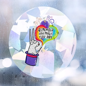 SALE Onthoud hoe magisch je bent! Sun Catcher - Katie Abey - motiverend - positiviteit - trots