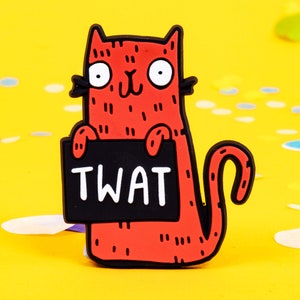 Tw*t Fridge Magnet - Sweary Rainbow Cats - Magnet - Offensive Gift - Insult Gift - Swear Gift - Honest -  3D Printed - Katie Abey