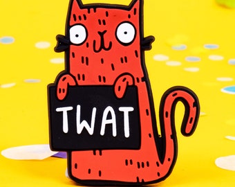 Tw*t Fridge Magnet - Sweary Rainbow Cats - Magnet - Offensive Gift - Insult Gift - Swear Gift - Honest -  3D Printed - Katie Abey