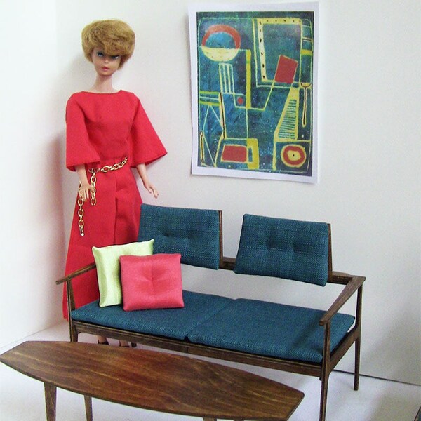 barbie vintage, mod barbie, 1960s barbie possable fashion doll barbie furniture