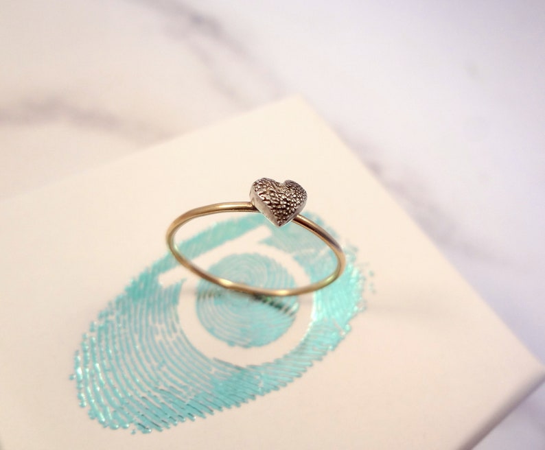 pet jewelry Skinny Stacking Heart Paw Pad Texture Ring Gold /& Silver pet memorial pet mourning pet loss pet jewellery