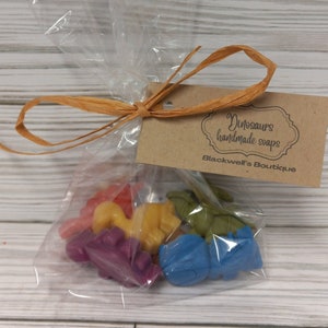 6 Dinosaurs Mini Handmade Soap Set Guest Soap Gift Idea Soap Favor For Boys For Kids For Girls Fun Hand Soap Bath Soap Lather Moisturizing