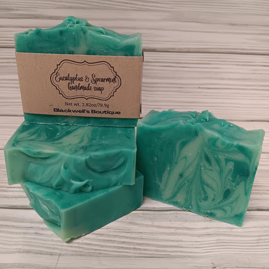 Eucalyptus & Spearmint Handmade Cold Process Soap Vegan Bath Body ...