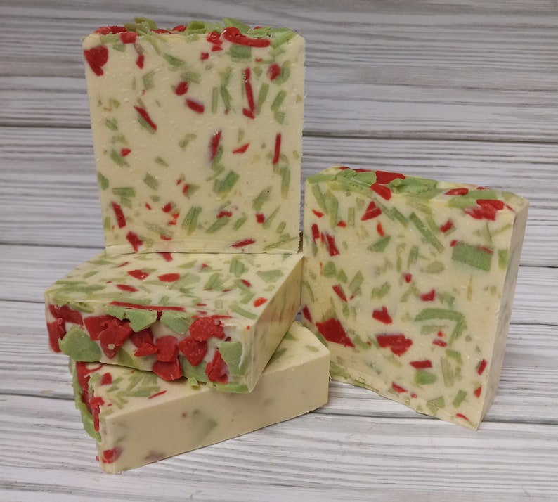 Pyramid Soap Christmas Confetti Frankincense Handmade Soap, Holiday, Cold Process ...
