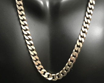 Vintage Sterling Silver 6mm 20" Square Box Link Chain Necklace!