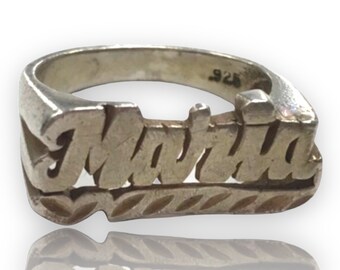 Maria Name Ring - Etsy