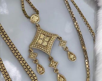 Solid 14K White Gold DIAMOND Pendant 18" Necklace STUNNING!