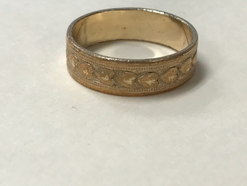 Vintage Leebu 140 12k Gold Filled Wedding Band Ring Size 7.75