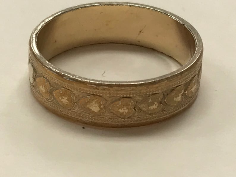 Vintage Leebu 140 12k Gold Filled Wedding Band Ring Size 7.75