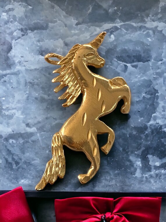 Vintage 1980's 14K Yellow Gold Large Custom UNICO… - image 2