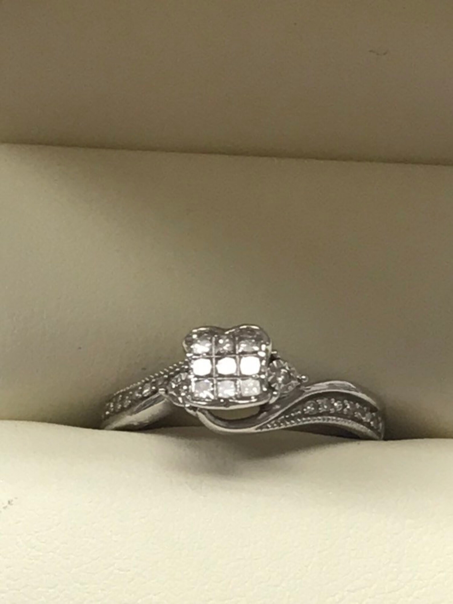 14K White Gold DIAMOND JARED Preengagement Promise Ring Size Etsy