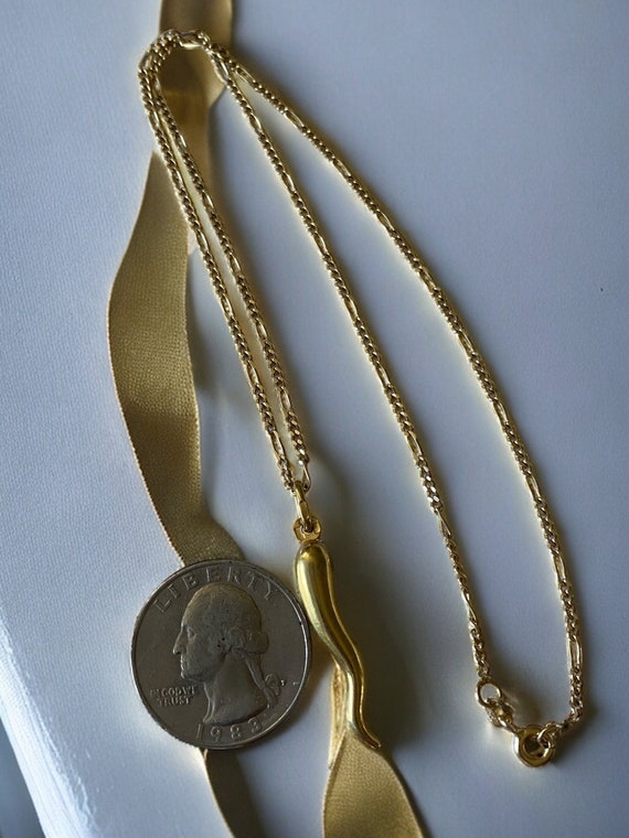 Vintage 14k Yellow Gold ITALIAN HORN Lucky Charm … - image 4