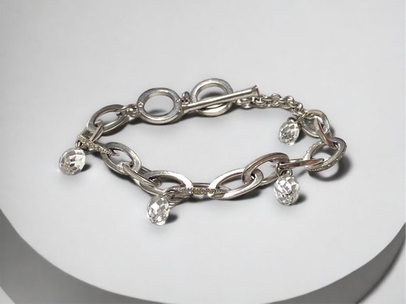 Beautiful Swarovski Crystal Pave Toggle Bracelet - image 10