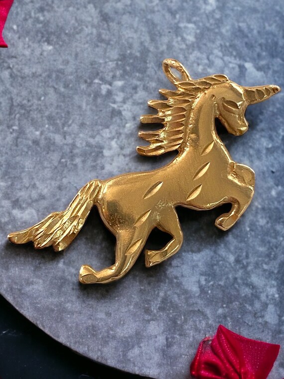 Vintage 1980's 14K Yellow Gold Large Custom UNICO… - image 4