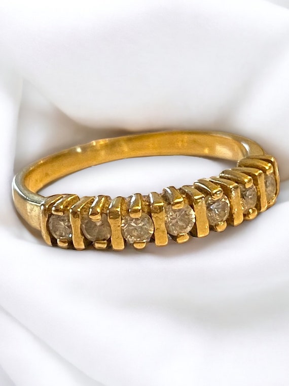 GORGEOUS Estate 14k Yellow Gold .28 CTW Diamond Ba