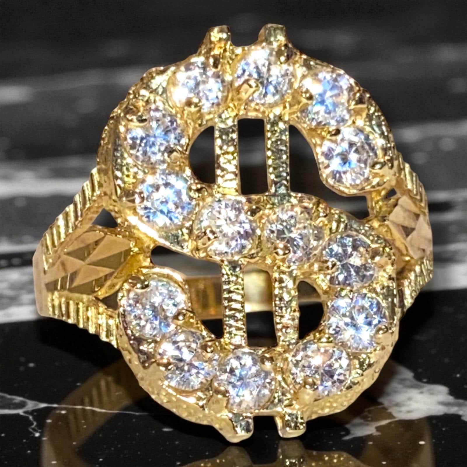 Dollar Sign Gold Rings - Etsy