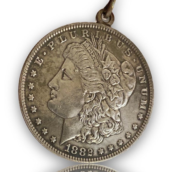 Vintage 1882 Morgan Silver Dollar Pendant OUTSTANDING!