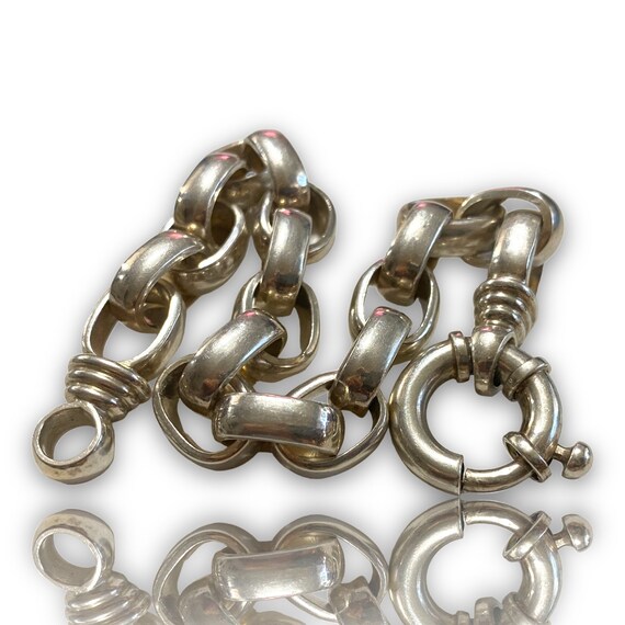 GORGEOUS Heavy Unisex Sterling Silver Chain Toggl… - image 9
