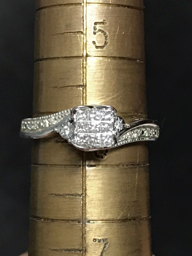 14K White Gold DIAMOND JARED Preengagement Promise Ring Size Etsy