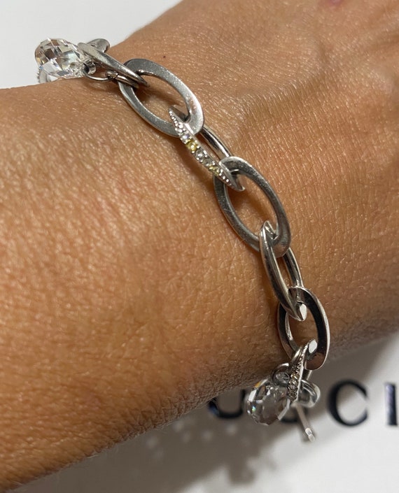 Beautiful Swarovski Crystal Pave Toggle Bracelet - image 2