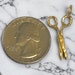 thumbnail image 2 of 14k Yellow Gold Hairdresser Tailor Scissors Charm Pendant – 1.2 Grams – Made In USA – No Stone 2 of 4
