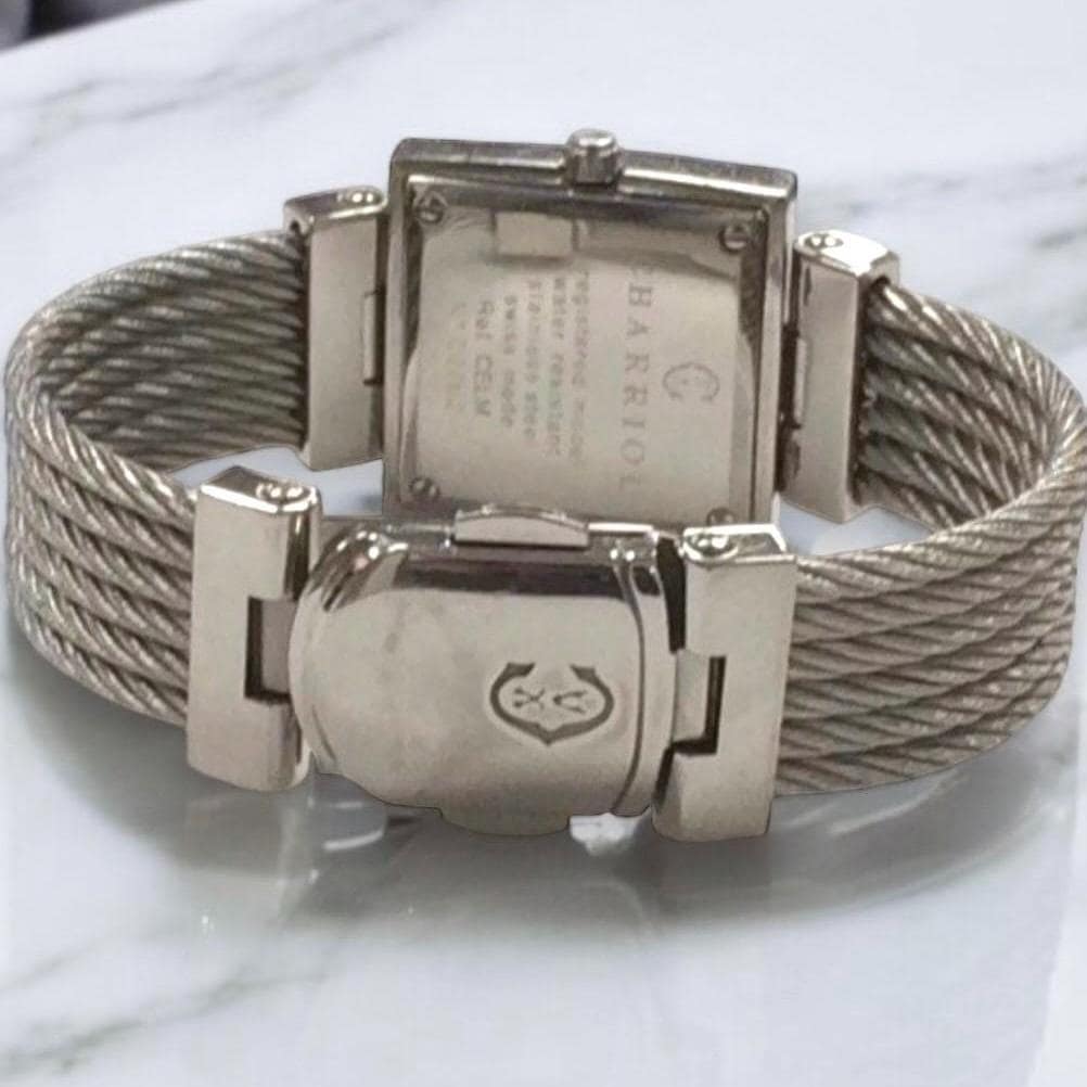 G*p様 CHARRIOL GENEVA ブレスレットウォッチ Authentic Women's Vintage Charriol Geneve Stainless Steel Cable