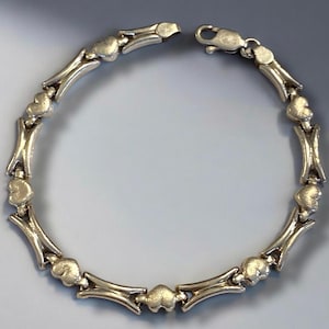 Vintage Sterling Silver 925 XOXO 5mm 7.25” Chain Bracelet!