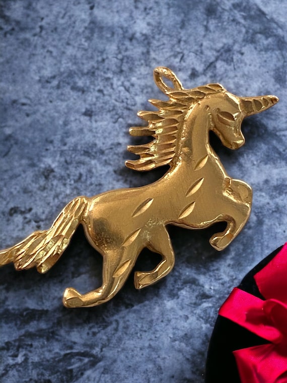 Vintage 1980's 14K Yellow Gold Large Custom UNICO… - image 1